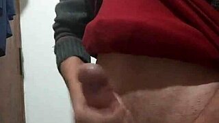 Skinny Guy Jerking Off with Clothes On