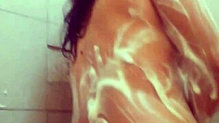 Wife caught in the act in the bathroom by a hidden camera