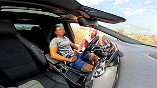 Oh no, a stranger caught me! But she helped with a blowjob!