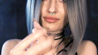 Teen Tattoo Cosplay with Intense ASMR Oil and Cream Action