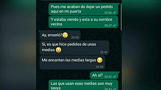 Moje sousedka mě pozve, aby ukázala nové prádlo