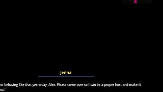 Alex watches Jena in the shower!