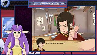 wow, avatar last airbender royal handjob in four elements trainer ep 28!