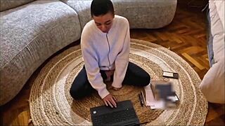 Brunette Amateur Blows And Swallows Cum