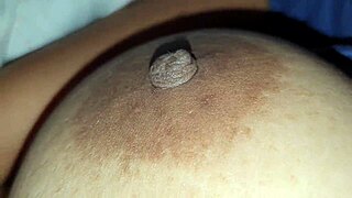 Squeezing fat step nipples turns me on