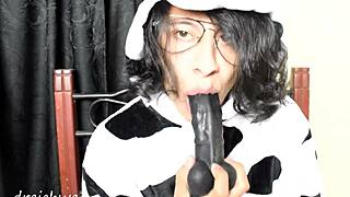 asian twink enjoys intense dildo play in his tight japanese ass