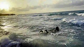 Monika Fox Swims In Atlantic Ocean And Poses Naked On A Public Beach Free