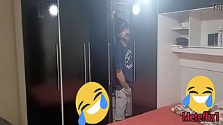 Is your wife blindfolded while you hide in the closet?