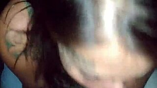 my wife gives amazing blowjob sucking my cock until cumshot all over her face