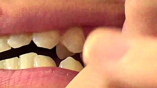 Watch fifi foxx eat gummy bears close up