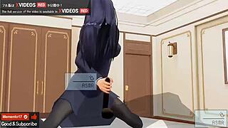 uncensored japanese hentai anime handjob and blowjob asmr