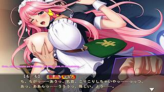 Can Maid-san Handle Momo's Big Tits in This Game Scene?