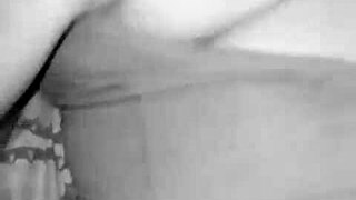 I tease my big tits with vibrator before his monster cock.