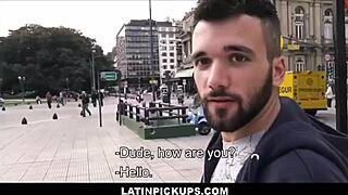 Straight Latin boy fucks gay producer for cash