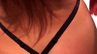 perfect ass brunette banged in bathroom pov