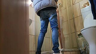 Caught my blonde stepmom fucking her pussy with a glass dildo in the shower!