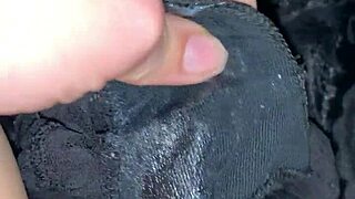 jerking off with step sister's wet panties feels so kinky