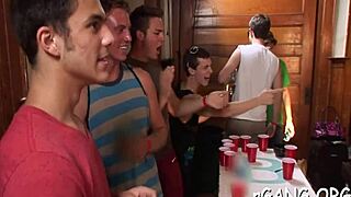 In this amateur scene, lesbian and straight women engage in rough, nasty sex, including doggystyle fucking and huge cumshots.