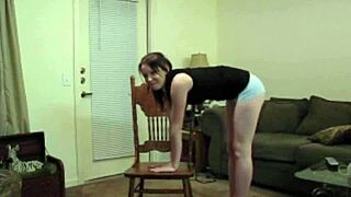 Tiny red slut teasing sexy