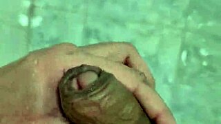 Cute brazilian twink with big dick plays solo in the shower.