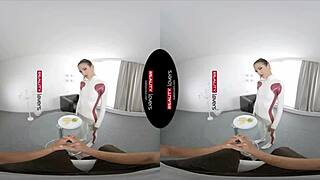 Petite girl in latex has sex in doggystyle, missionary, cowgirl in realitylovers vr!