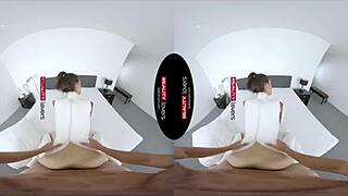 Petite girl in latex has sex in doggystyle, missionary, cowgirl in realitylovers vr!