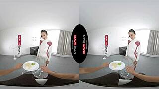 Petite girl in latex has sex in doggystyle, missionary, cowgirl in realitylovers vr!