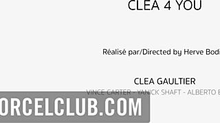 Cléa Gaultier, the French star, hints at an intense foursome.