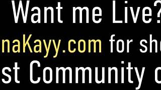 riley stuffs nina kayy's huge pussy on sofa