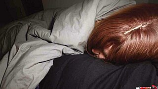 Stepmom, stepson bed-sharing turns wild! She sucks, fucks, and takes anal creampie!