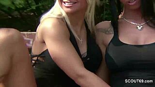 Caught licking with another German teen in public