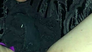 jerking off with step sister's wet panties feels so kinky