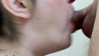 sloppy blowjob deep throat and cumshot