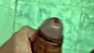 Twink with an amazing body enjoys bisexual sex in the bathroom