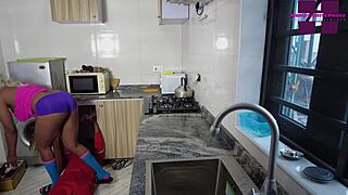 i fixed my neighbor's microwave and got the best time with her big ass and horny pussy