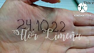 At work she plays alone with Peruvian toys dildo on ass