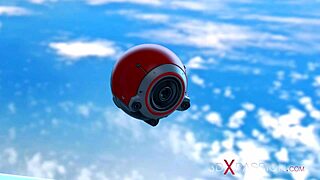 Hey, vil du se denne 3D sci-fi dickgirl android kneppe en hot kvinde i rummet?