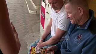 Hot Newspaper Seller Fucked In Train Station Bathroom