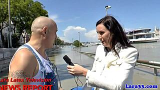 British cougar in stockings gets a blow job and then gets fucked in the ass.