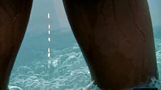 ebony beauty mimi desuka strips naked in pool