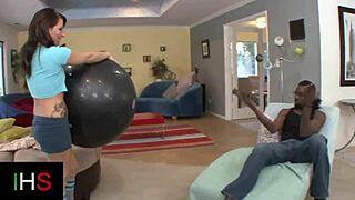 feeling the huge black cock pound her pussy