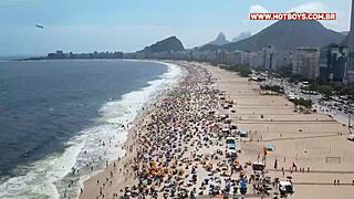 Cariocas pound Russian tourist's ass in wild threesome