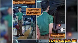 Novinha Fogosa e Sem Calcinha no Metrô Escuro Luz no Fim do Trem Gozando a Vida Adoidado