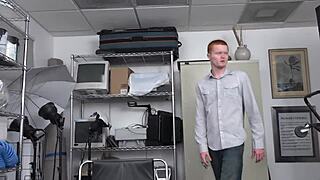 that gay redhead guy got banged hard in the office during the audition