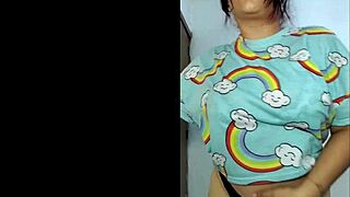 Pretty big boobs and round ass dancing sexy.