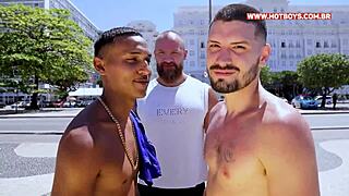 Cariocas pound Russian tourist's ass in wild threesome