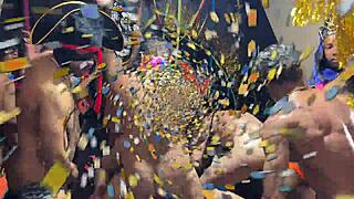 carnival orgy in brazil with bareback gangbang and ass action