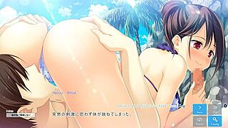 Romantic resort scene with her and me