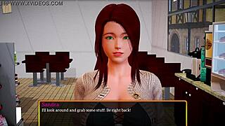 Intense cartoon redhead family homemade action