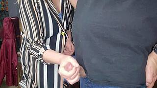 Stepmom Gives Jerk Off Instructions After Work